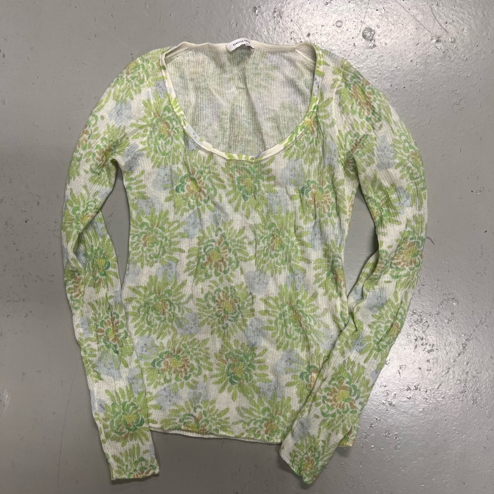 Rebecca Taylor Floral wool Long Sleeve Top/sweater